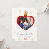 Personlized Photo Merry christmas & Happy New Year Karte (Vorderseite/Rückseite Beispiel)