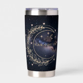 Personnalisé Lune Mystique et Ciel Étoilé Thermobecher (Vorderseite)