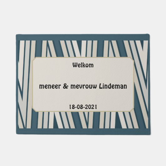 Persoonlijk en origineel huwelijkscadeau met namen fußmatte (Vorderseite)