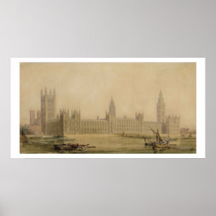 Perspective View of the new Houses of Parliament, Poster