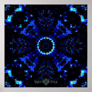 Perspektive Blaue Nacht Onyx Poster