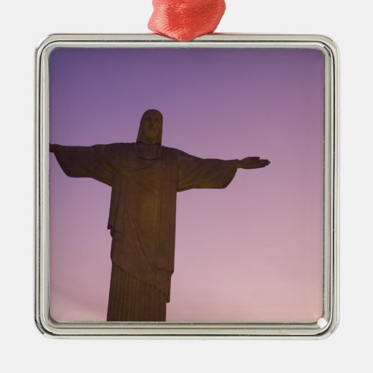 Perspektive, Christliche Statue am Corcovado, 704 Silbernes Ornament (Vorne)