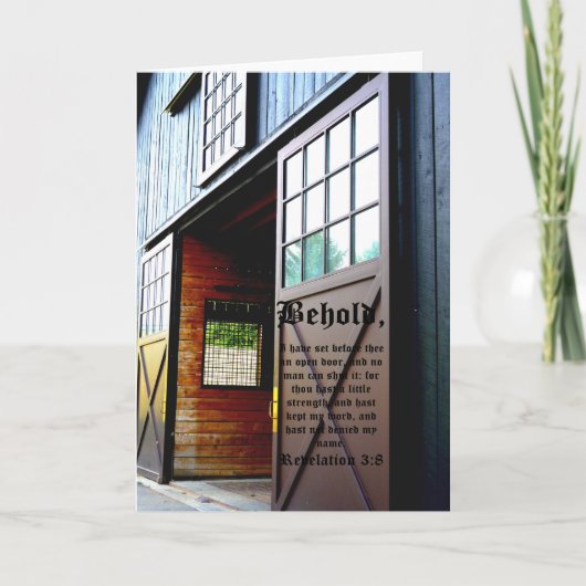 Perspektive der Barenttür, Offenbarung 3:8 Dankeskarte (Vorderseite)