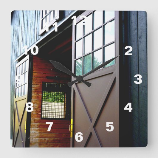 Perspektive der Barenttür Quadratische Wanduhr (Vorderseite)