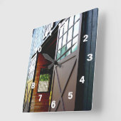 Perspektive der Barenttür Quadratische Wanduhr (Winkel)