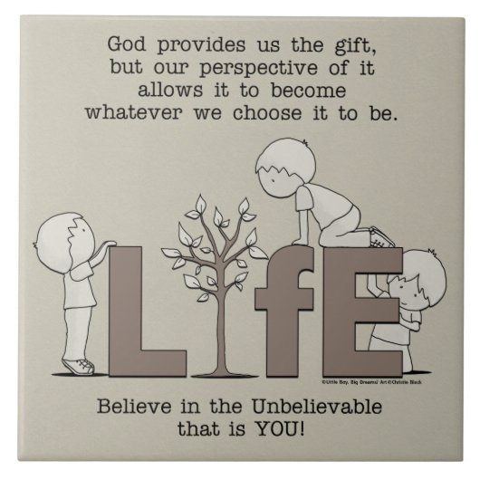 Perspektive des Lebens Fliese (Vorderseite)