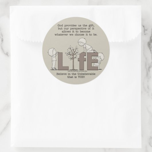 Perspektive des Lebens Runder Aufkleber (Tasche)