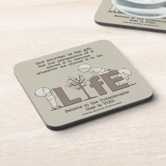 Perspektive des Lebens Untersetzer (Linke Seite)