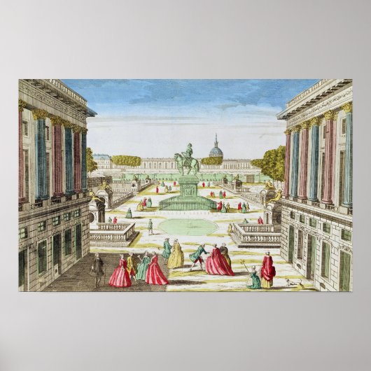 Perspektive des Place Louis XV Poster (Vorne)