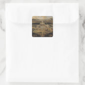 Perspektive des Schlosses Quadratischer Aufkleber (Tasche)