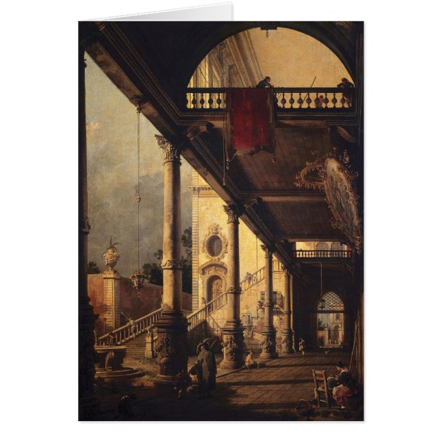 Perspektive mit einem Portico (Vorne)