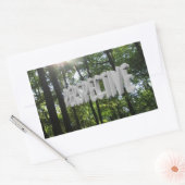 Perspektive Motivierend Sonne durch Bäume Rechteckiger Aufkleber (Umschlag)