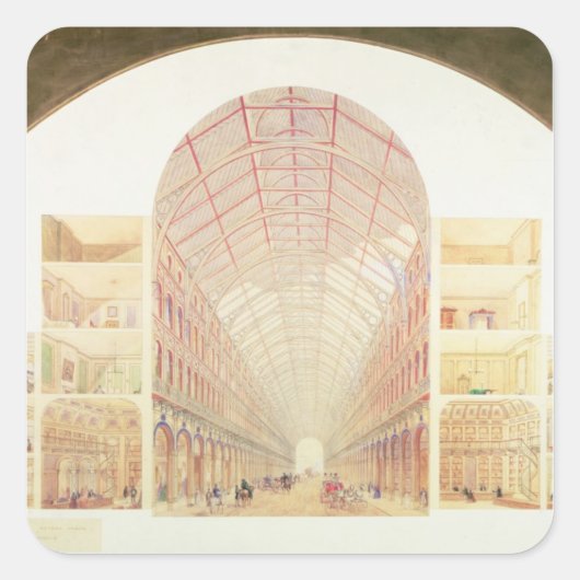 Perspektive Quadratischer Aufkleber (Vorderseite)