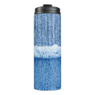 Perspektive und Nahaufnahme zur Textur von blau je Thermosbecher