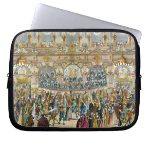 Perspektiven-Ansicht des Ballsaals, konstruiert in Laptopschutzhülle