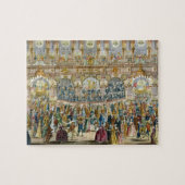 Perspektiven-Ansicht des Ballsaals, konstruiert in Puzzle (Horizontal)