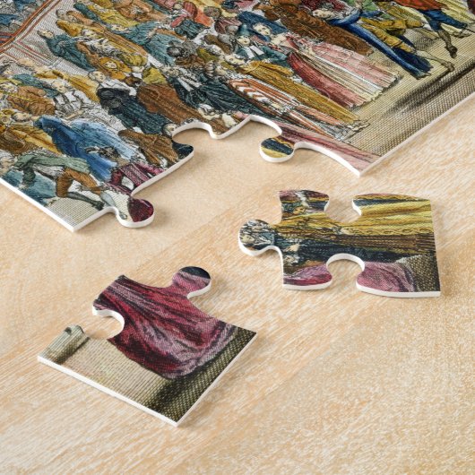 Perspektiven-Ansicht des Ballsaals, konstruiert in Puzzle (Seite)