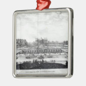 Perspektiven-Ansicht des Garten fa�ade Silbernes Ornament (Links)