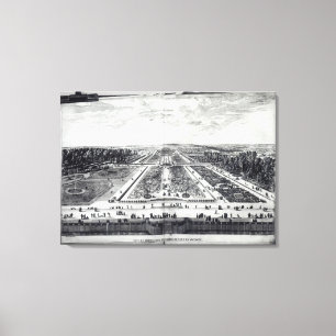 Perspektiven-Ansicht des Gartens Leinwanddruck