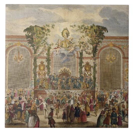 Perspektiven-Ansicht des Innenraums des Raumes von Fliese (Vorderseite)