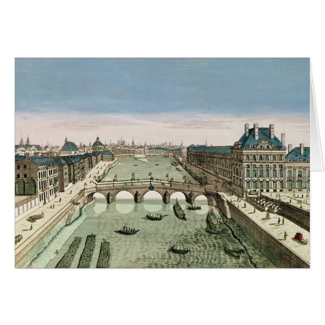 Perspektiven-Ansicht von Paris vom Pont königlich (Vorderseite (Horizontal))