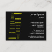 Perspektiven - Gelb und Weiß in Schwarz Visitenkarte (Rückseite)