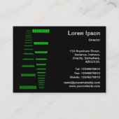 Perspektiven - Grün und Weiß auf Schwarz Visitenkarte (Rückseite)