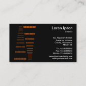 Perspektiven - Orange und Weiß auf Schwarz Visitenkarte (Rückseite)