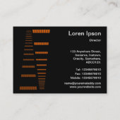 Perspektiven - Orange und Weiß auf Schwarz Visitenkarte (Rückseite)