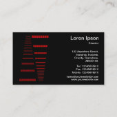 Perspektiven - Rot und Weiß auf Schwarz Visitenkarte (Rückseite)