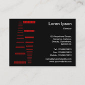 Perspektiven - Rot und Weiß auf Schwarz Visitenkarte (Rückseite)