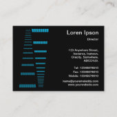 Perspektiven - Sky Blue und White auf Black Visitenkarte (Rückseite)