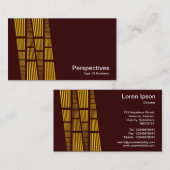 Perspektiven v2 - Bernstein und Weiß auf Dunkelbra Visitenkarte (Vorne/Hinten)