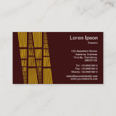 Perspektiven v2 - Bernstein und Weiß auf Dunkelbra Visitenkarte (Rückseite)
