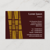 Perspektiven v2 - Bernstein und Weiß auf Dunkelbra Visitenkarte (Rückseite)