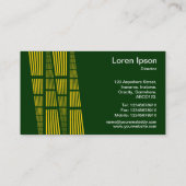 Perspektiven v2 - Bernstein und Weiß auf dunkelgrü Visitenkarte (Rückseite)