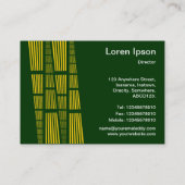 Perspektiven v2 - Bernstein und Weiß auf dunkelgrü Visitenkarte (Rückseite)