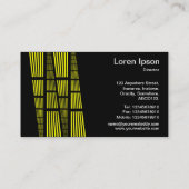 Perspektiven v2 - Gelb und Weiß in Schwarz Visitenkarte (Rückseite)