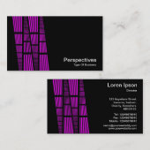Perspektiven v2 - Magenta und Weiß auf Schwarz Visitenkarte (Vorne/Hinten)