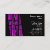 Perspektiven v2 - Magenta und Weiß auf Schwarz Visitenkarte (Rückseite)