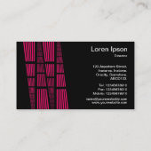 Perspektiven v2 - Neonrot und Weiß auf Schwarz Visitenkarte (Rückseite)