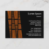 Perspektiven v2 - Orange und Weiß auf Schwarz Visitenkarte (Rückseite)