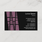 Perspektiven v2 - Rosa und Weiß in Schwarz Visitenkarte (Rückseite)