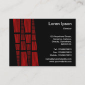 Perspektiven v2 - Rot und Weiß auf Schwarz Visitenkarte (Rückseite)