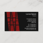 Perspektiven v2 - Rot und Weiß auf Schwarz Visitenkarte (Rückseite)