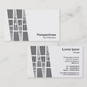 Perspektiven v2 - Schwarz und Weiß (Platinum) Visitenkarte (Vorne/Hinten)