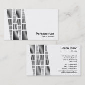 Perspektiven v2 - Schwarz und Weiß Visitenkarte (Vorne/Hinten)