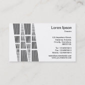 Perspektiven v2 - Schwarz und Weiß Visitenkarte (Rückseite)