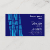 Perspektiven v2 - Sky Blue and White on Deep Navy Visitenkarte (Rückseite)