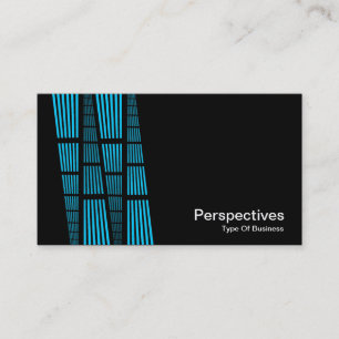 Perspektiven v2 - Sky Blue und White auf Black Visitenkarte